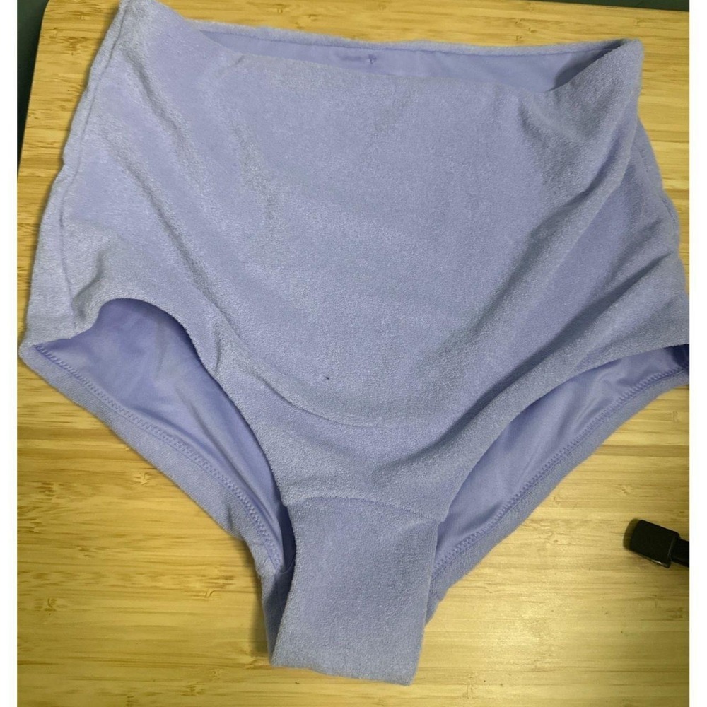 NWT Victoria's Secret Swim Bikini Bottom Small Purple High Waist Retro Beach